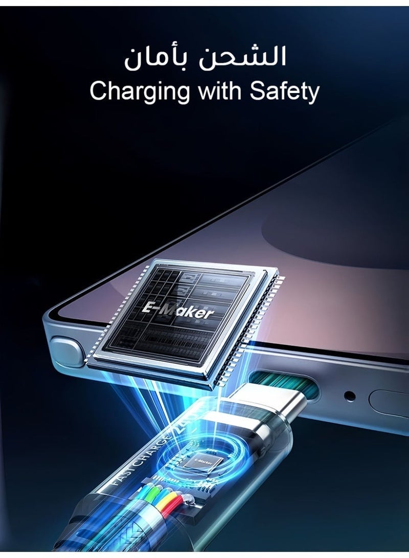AMIJOY 240W Type C to Type C Cable 2M Braided 48V 5A PD3.1 Fast Charging USB C to USB C Cable E-Marker Chip for iPhone 17 16 15 Pro Max MacBook Pro Air M4 M3 M2 Galaxy S26 S25 S24 S23 Ultra iPad Pro Dell XPS - Image 4